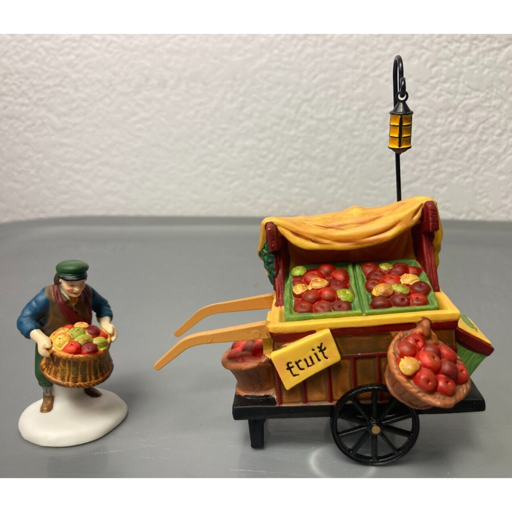 Dept. 56 Heritage Village Collection #5813-0 Chelsea‎ Market Fruit Monger & Cart